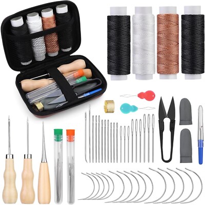 Upholstery Thread Kit, Heavy Duty Sewing Kit with Nylon Thread, Upholstery Ne...