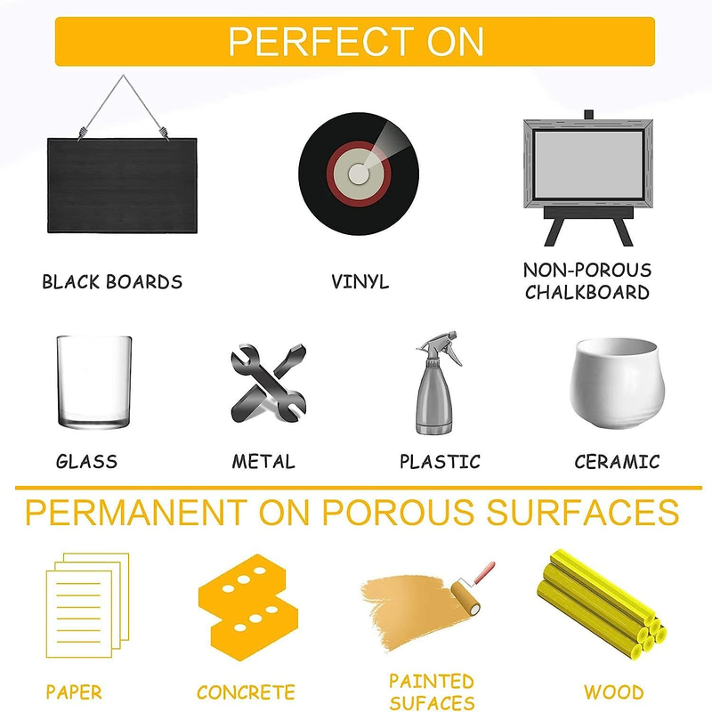 Chalk Markers, Extra Fine Tip Washable Chalkboard Markers, Car Window Markers,Fo