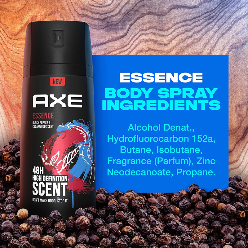 AXE Body Spray for Men, Essence 4 oz, Twin Pack (Pack of 2)
