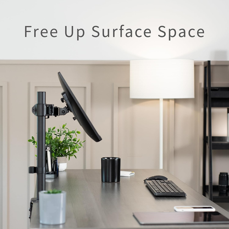Single Monitor Arm Desk Mount, Holds Screens up to 32 inch Regular and 38 inch U