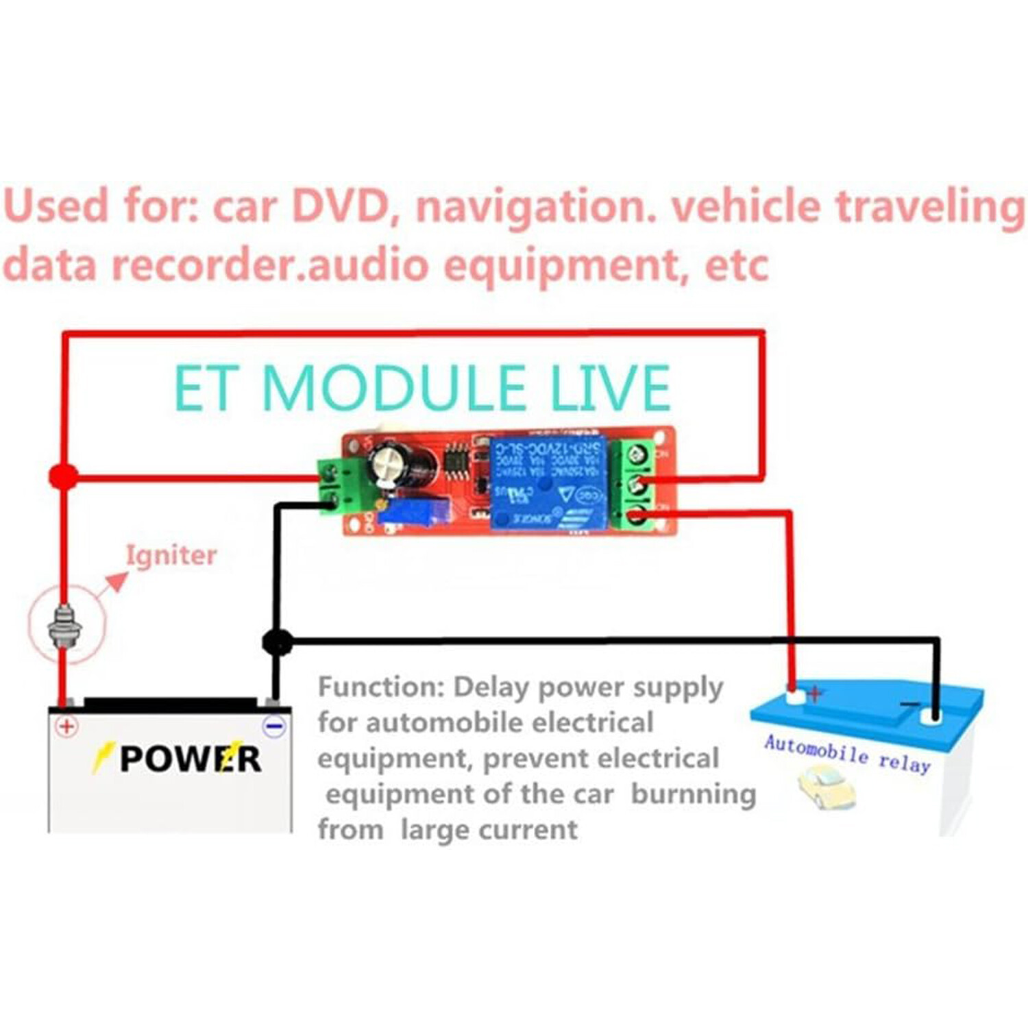 DC 12V NE555 Time Delay Relay Shield Timer Control Switch Adjustable Module Sec