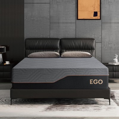 King 14 Inch Memory Foam Mattress Cooling Copper-Gel Knit Cover Firm