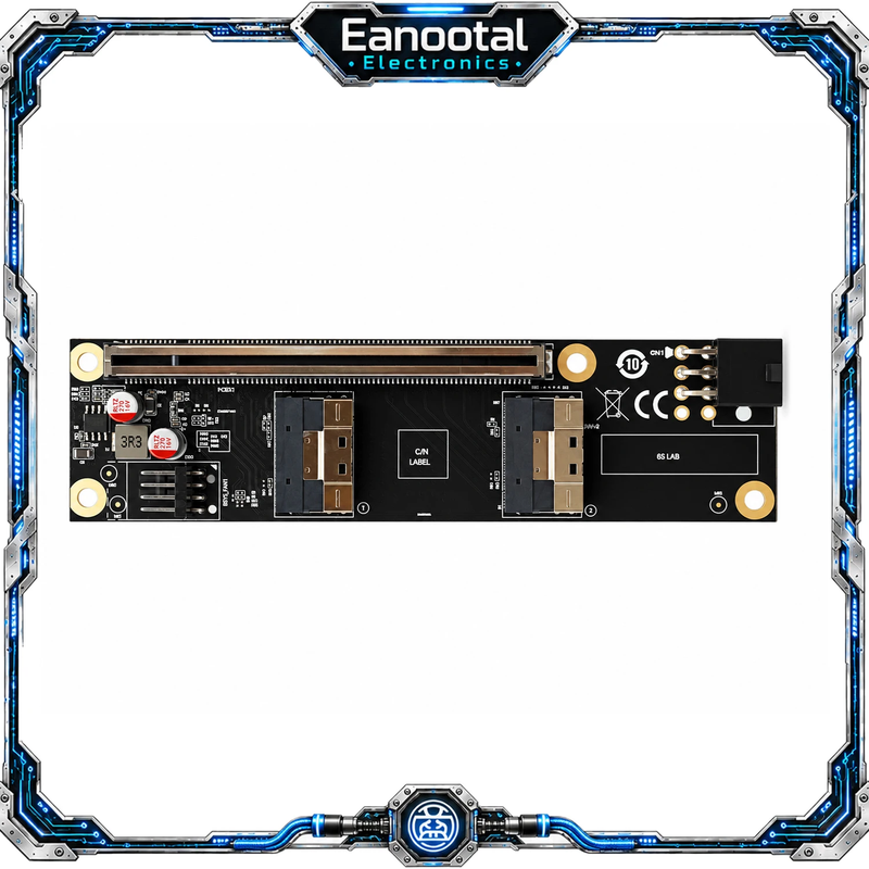 External Splitter Card PCI-E to SFF-8654 8i Adapter Card SlimSAS 4.0  Graphics C