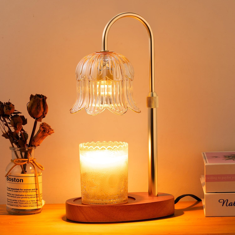 Candle Warmer Lamp with Timer and Dimmer, Adjustable Height Electric Candle Warm