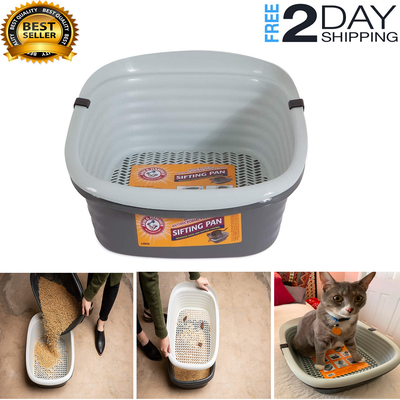 Pet Mate 42036 Arm Hammer Large Sifting Litter Pan box For CAT