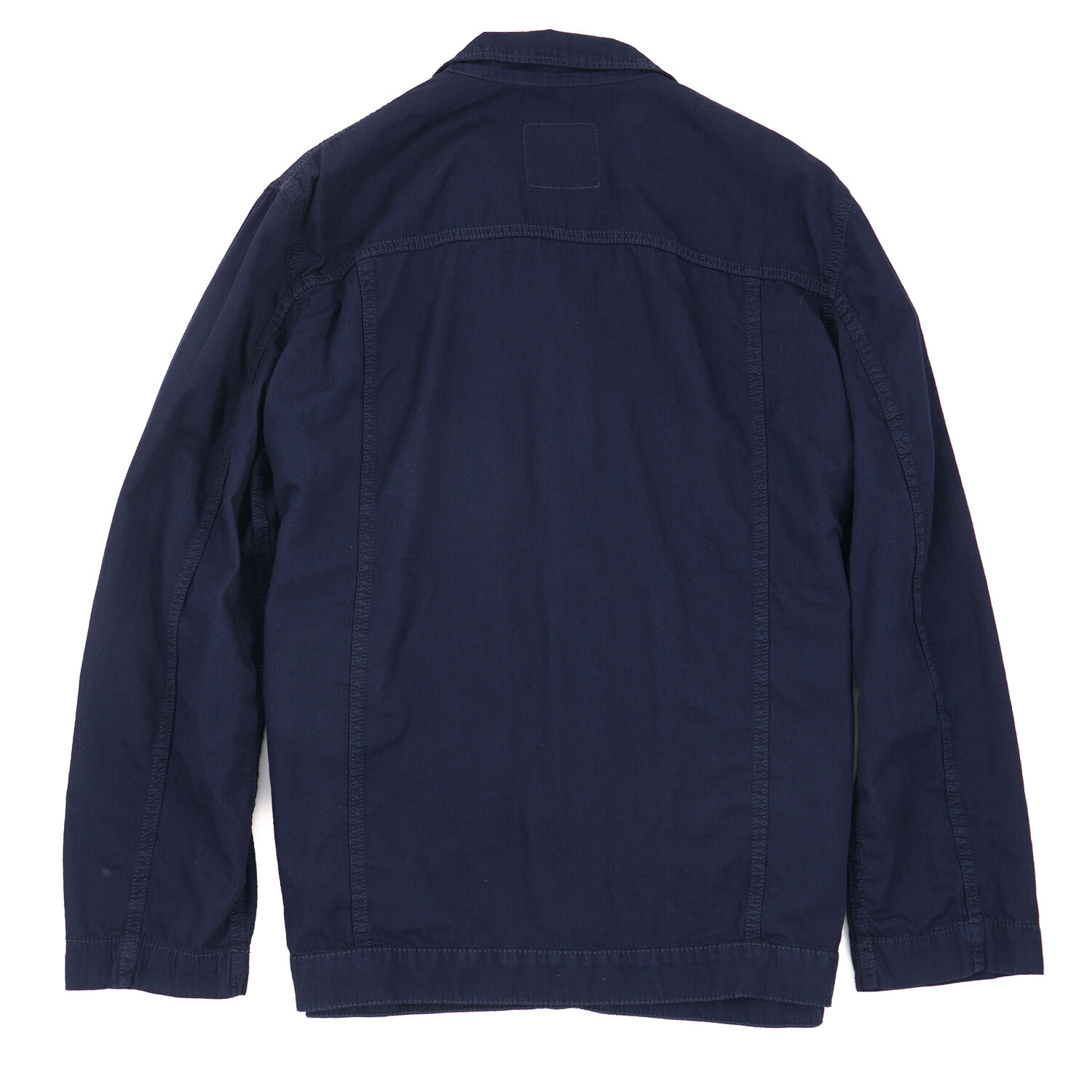 Pre-owned Luigi Borrelli Navy Blue Lightweight Unlined Casual Cotton Blazer L Jacket