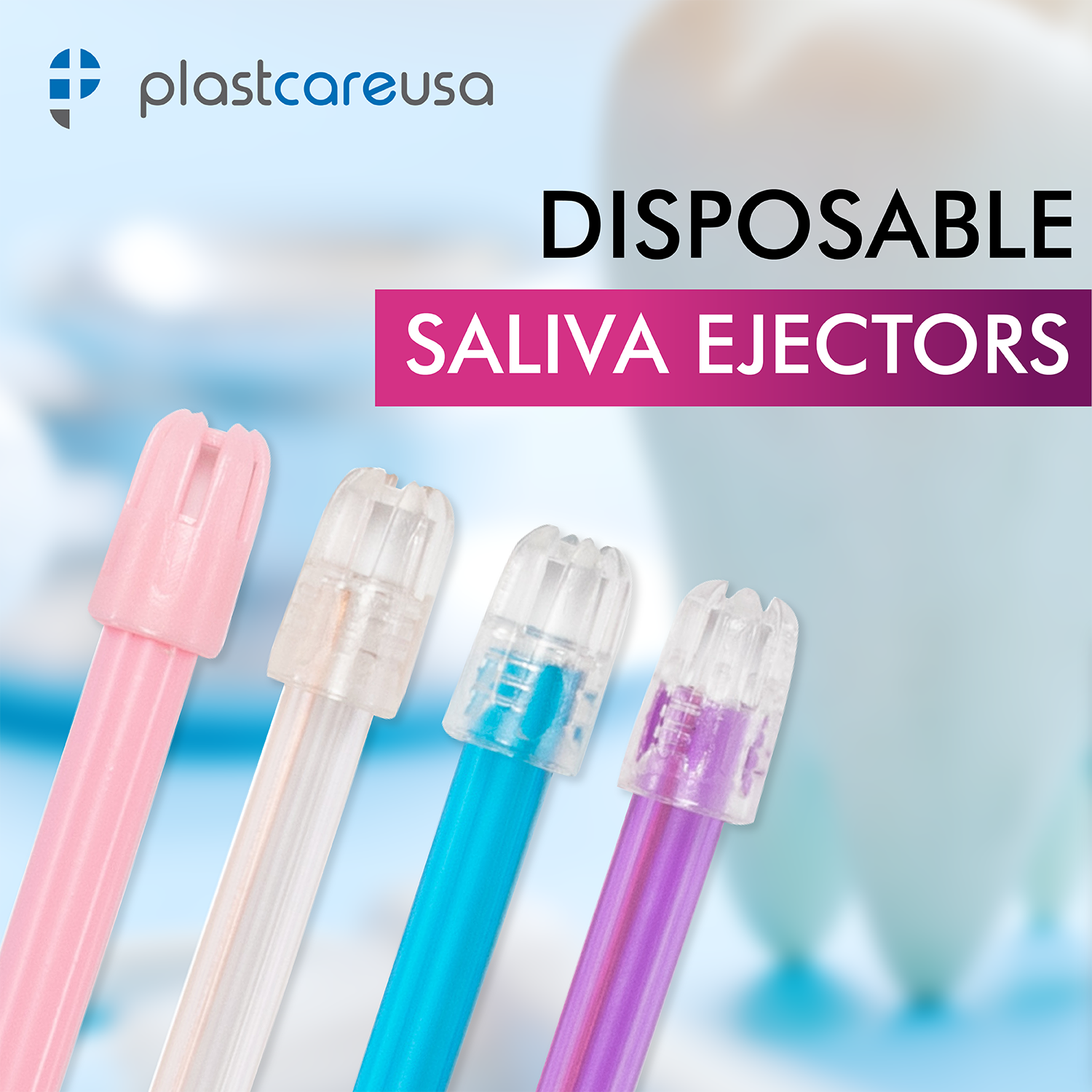 100 ASSORTED Dental Saliva Ejectors Ejector Disposable Suction Tips (1 Bag)