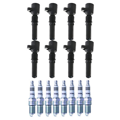 Bosch 8 Ignition Coil NGK 8 Iridium IX Spark Plug Kit For CTS Camaro F-150 V8