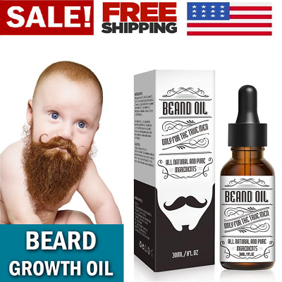 Beard Growth Oil Serum Fast Growing Beard Mustache Facial Hair Grooming for Men