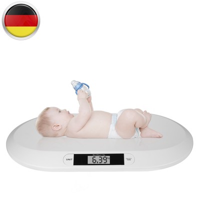 LED Digital Babywaage 20kg/44lb 10g Baby Still Waage Kinderwaage Tierwaage Weiß