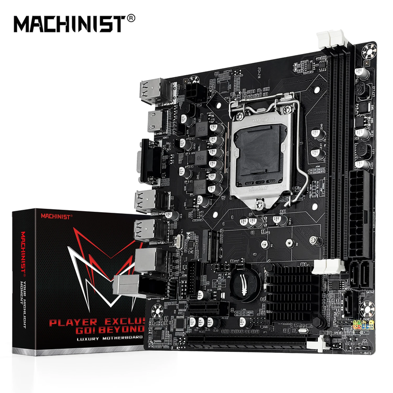 Scheda Madre Machinist H61C LGA 1155 M.2 NVMe DDR3 Intel 2° 3° Gen Micro-ATX