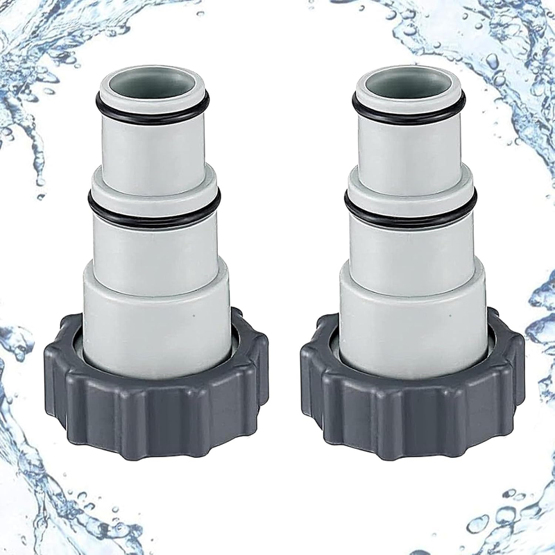 Hose Adapter 2 Pack 1.5 to 1.25 Inch Pool Pump Filter Saltwater System Connector