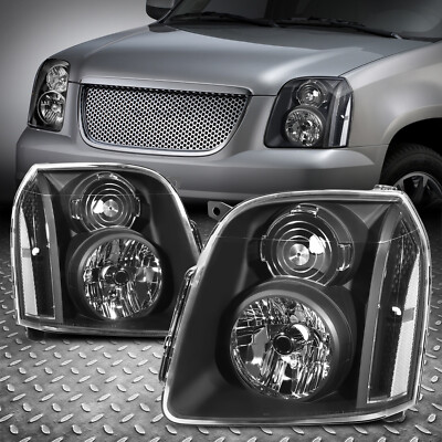 Для 07-14 GMC Yukon XL 1500 2500 без Denali OE Style лампы для фар, черная пара