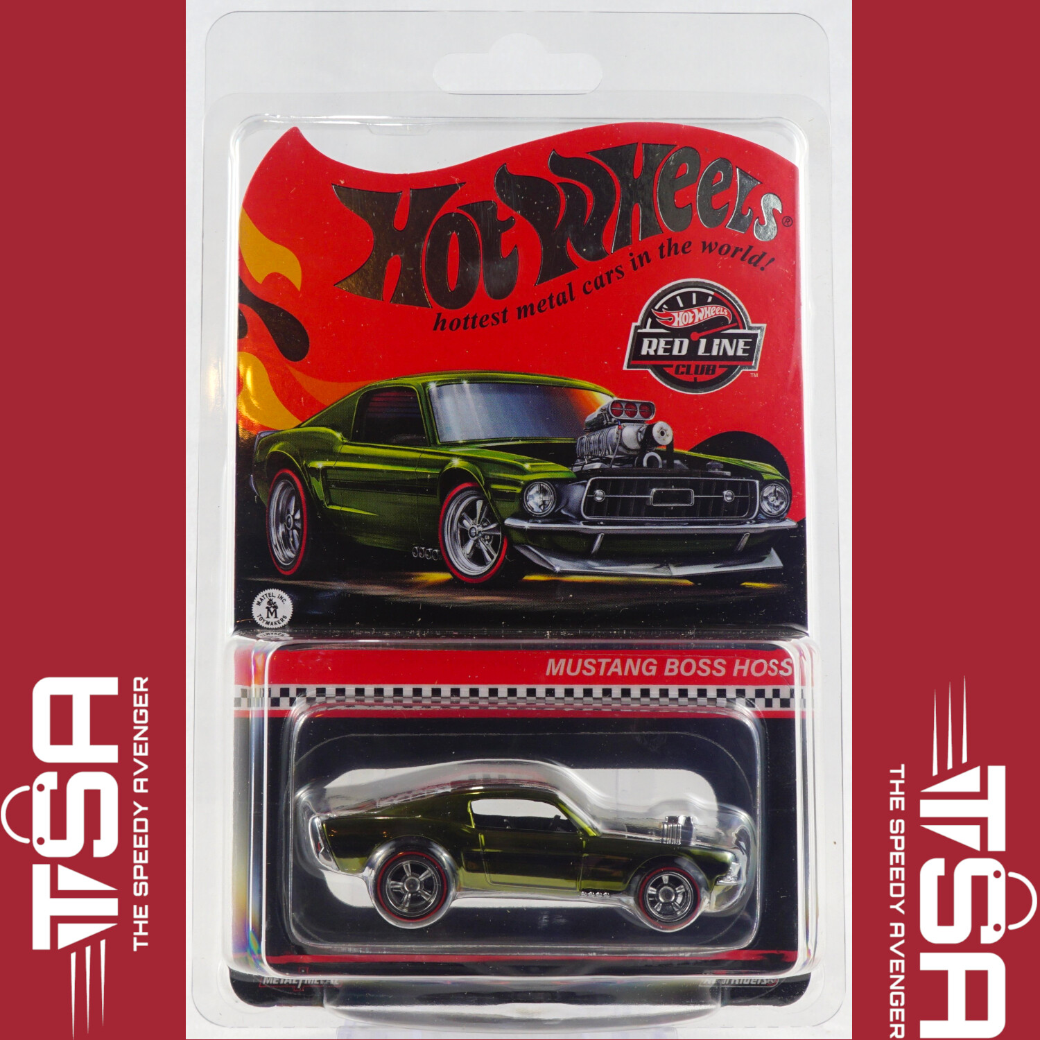 Hot Wheels RLC Exclusive 1970 Ford Mustang Boss Hoss Olive