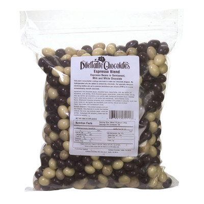 Espresso Blend Espresso Beans in Semisweet, Milk and White Chocolate, 5 Pound