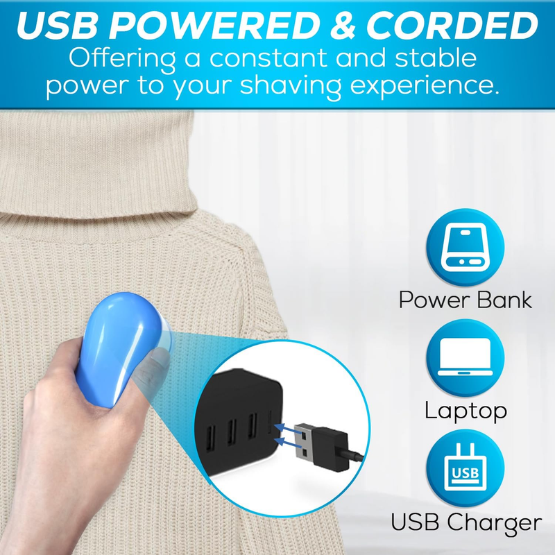 Lint Remover Fabric Shaver,  USB Powered Lint Shaver Efficiently Remove Lints fr
