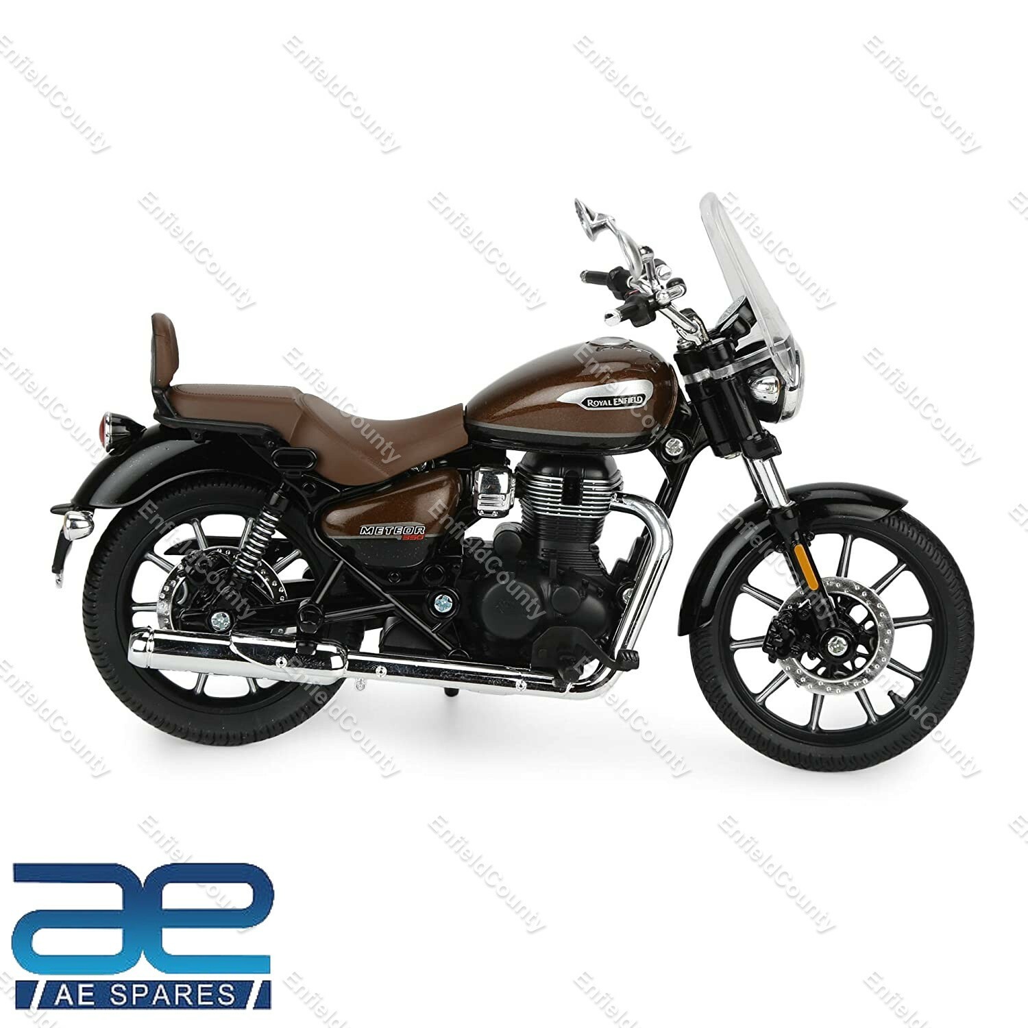 For Royal Enfield Meteor 350 Nebula Brown 3D Scale Model 