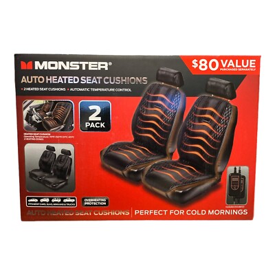Monster Automatic Heated Car Seat Cushions (2-pk)