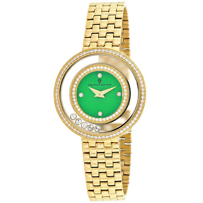 Pre-owned Christian Van Sant Women's Gracieuse Green Dial Watch - Cv4834