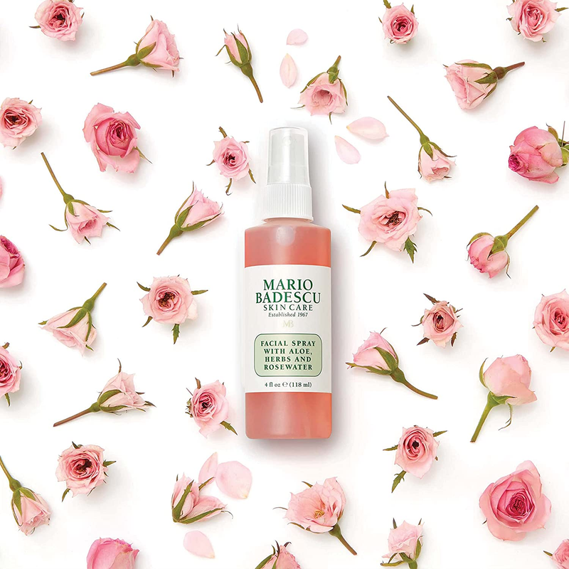 Facial Spray with Aloe, Herbs and Rose Water for All Skin Types, Face Mist That