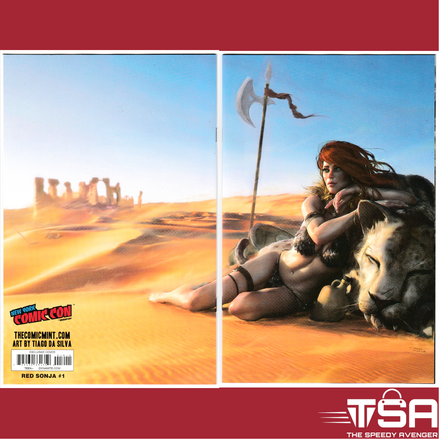 RED SONJA #1 (Vol 7) Tiago Da Silva NYCC Wraparound Exclusive Variant LTD 300