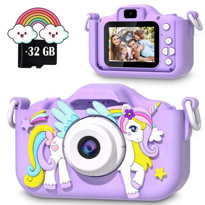, 20MP Digital for Age 3-5, with 32G TF Card, HD IPS Screen, Time-Lapse, Game...