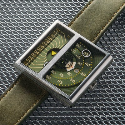 Pre-owned Xeric Soloscope Ii Automatic Army Steel Limited Edition