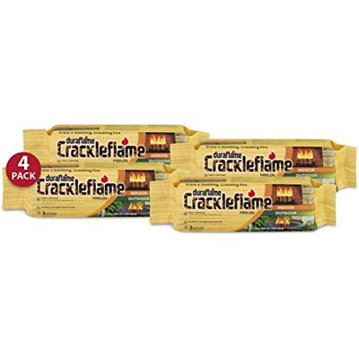 duraflame Crackleflame 4.5lb 3-hr Indoor/Outdoor Firelog, 4-pack
