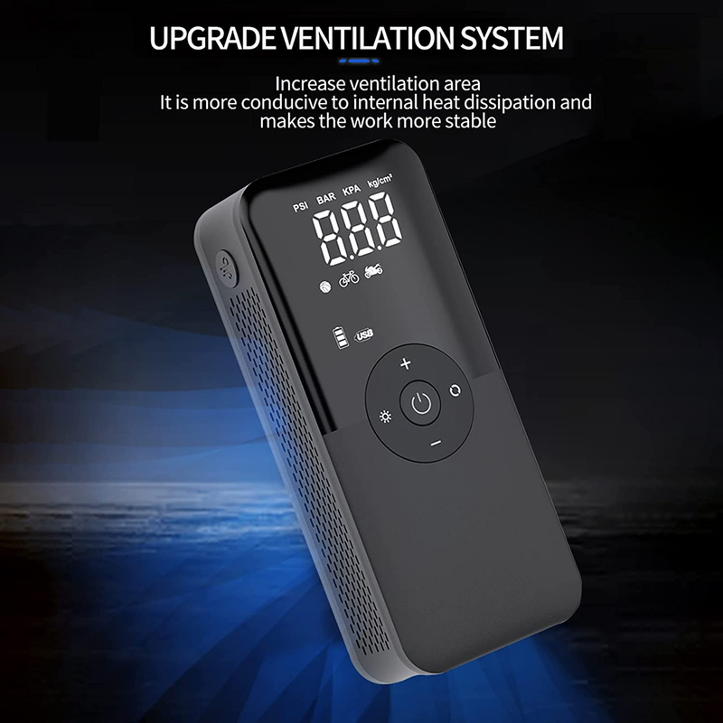 Tire Inflator Portable Air Compressor, Cordless Tire Inflator Mini Smart Handhel