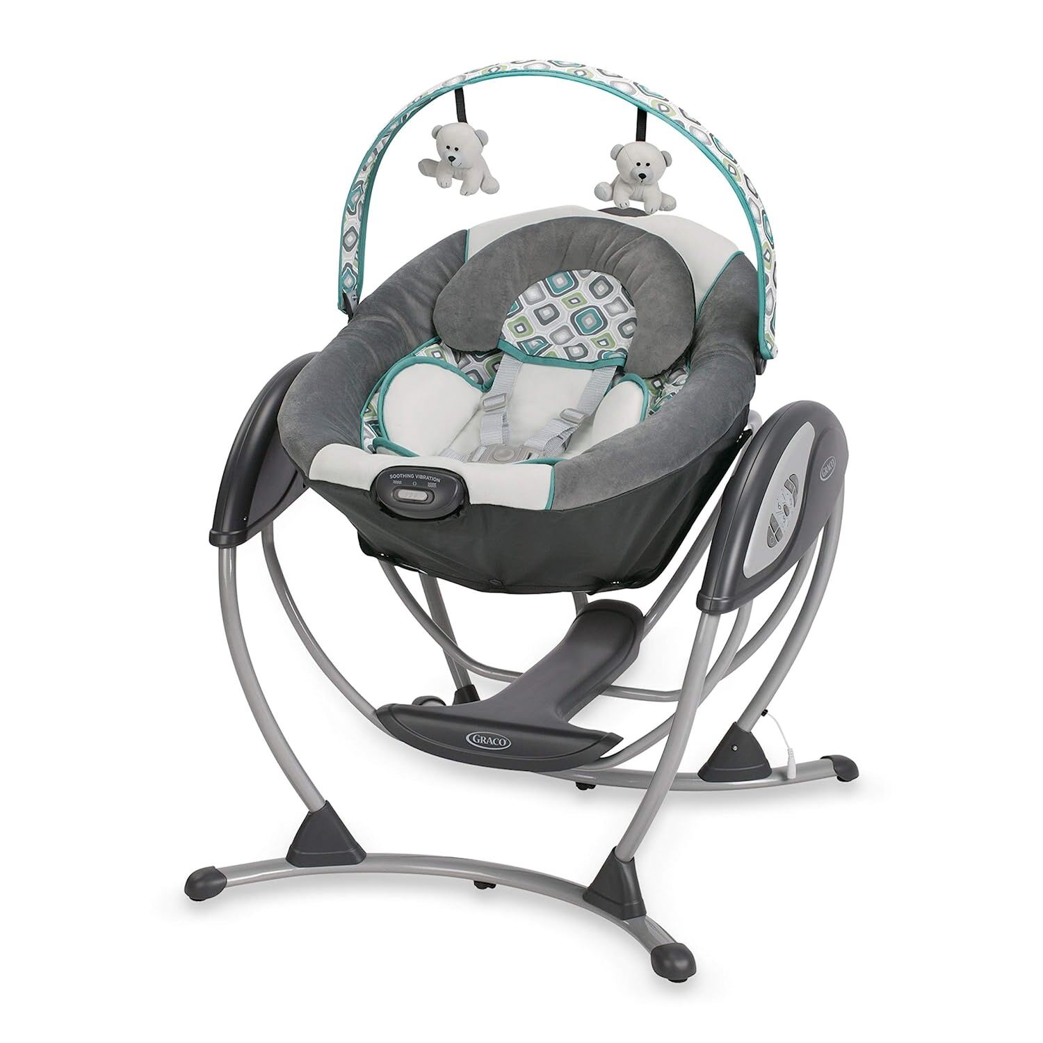 люлька качалка шезлонг для новорожденного graco