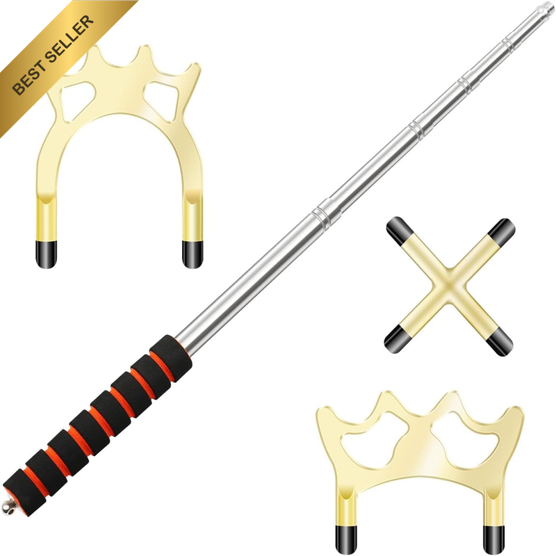 Retractable Billiards Cue Stick Bridge with 3 Pieces Removable Brass Bridge Head