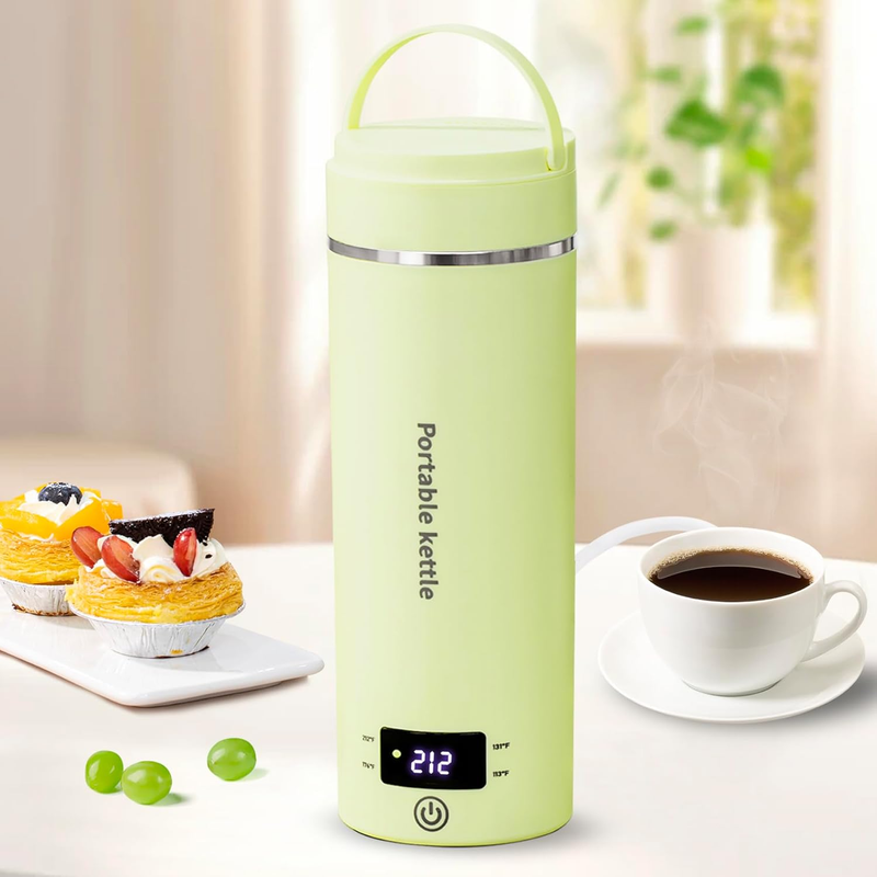 Travel Electric Kettle Portable Mini Kettle,Small Hot Water Boiler with 4 Tempe