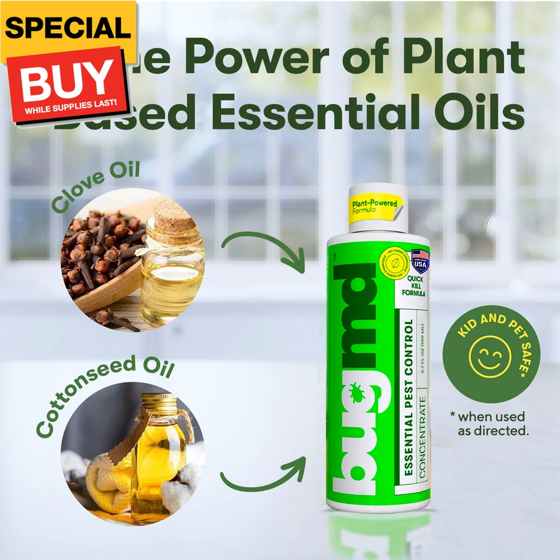 BugMD - Pest Control Essential Oil Concentrate 4 oz2-Pack for Home Bed Bug Spray