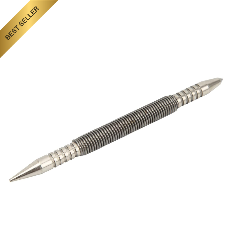 Dual Head Center Punch, Spring Loaded Carbon Steel Automatic Punch 3 16In 1 16In