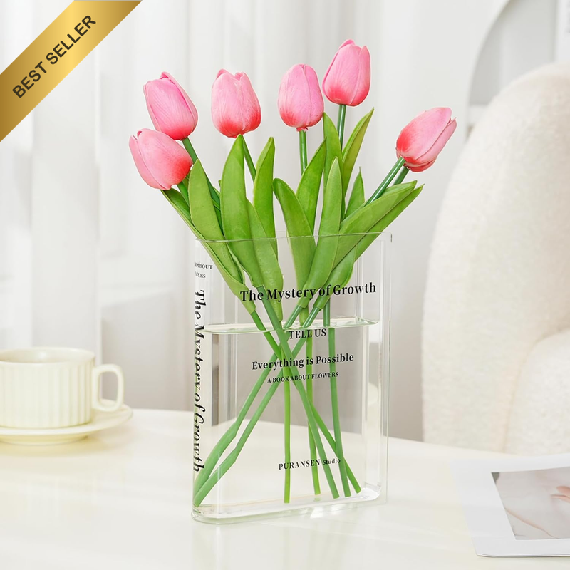 Book Vase for Flowers Aesthetic Room Decor, Artistic and Cultural Flavor Decorat