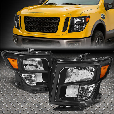 ДЛЯ 16-24 TITAN/TITAN XD OE СТИЛЬ ЧЕРНЫЙ КОРПУС ЯНТАРНЫЙ КОМПЛЕКТ УГЛОВЫХ ФАР