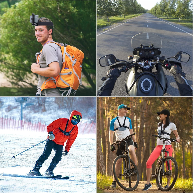 Mobile Phone Chest Strap Mount Harness/Head Strap Holder kit for VLOG/POV Perfec