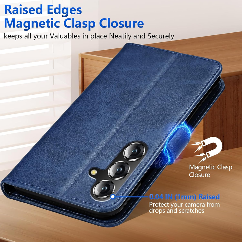 for Samsung Galaxy A16 Case for Samsung A16 Wallet Case Shockproof Flip Flap Mag