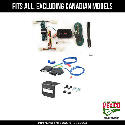 For 00-02 Toyota Echo 5 Pin Trailer Wiring Plug Excl Canadian Curt 5 Prong Wire