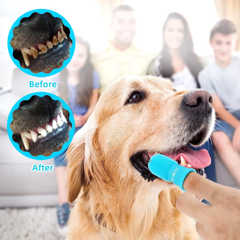 8PCS Pet Tooth Brushing Kit,Finger Toothbrush for Dogs,Dog Teeth Cleaning