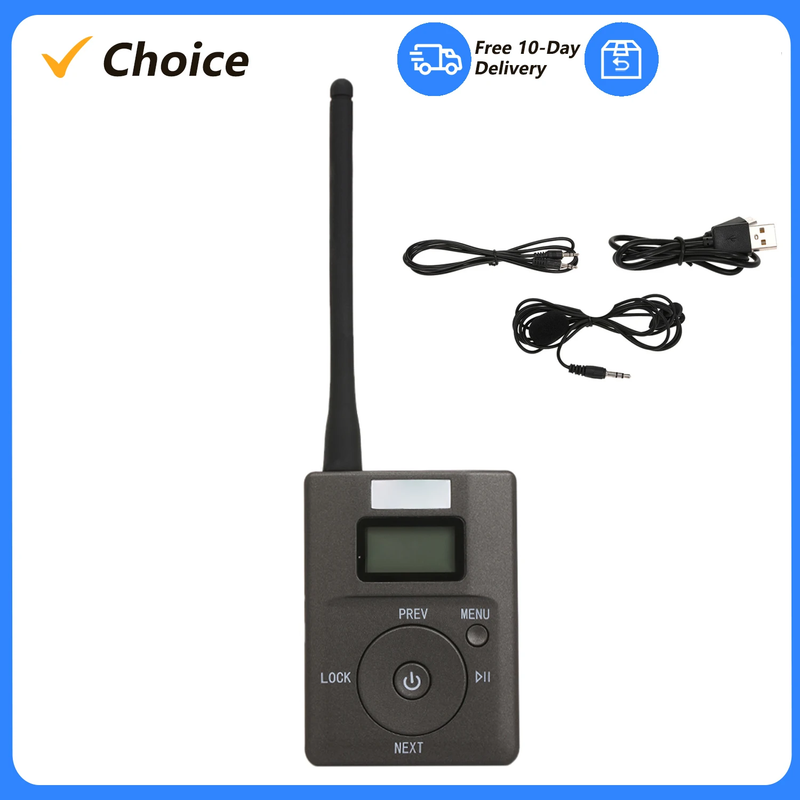 HDR-831 Portable Stereo Digital FM Transmitter Mini Radio Station with Mic Audi