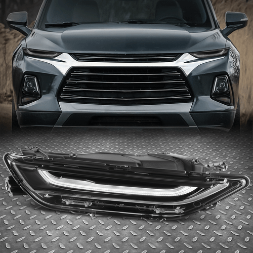[LED DRL] Для 19-22 Chevy Blazer OE Style Черная фара Налобный фонарь со стороны пассажира