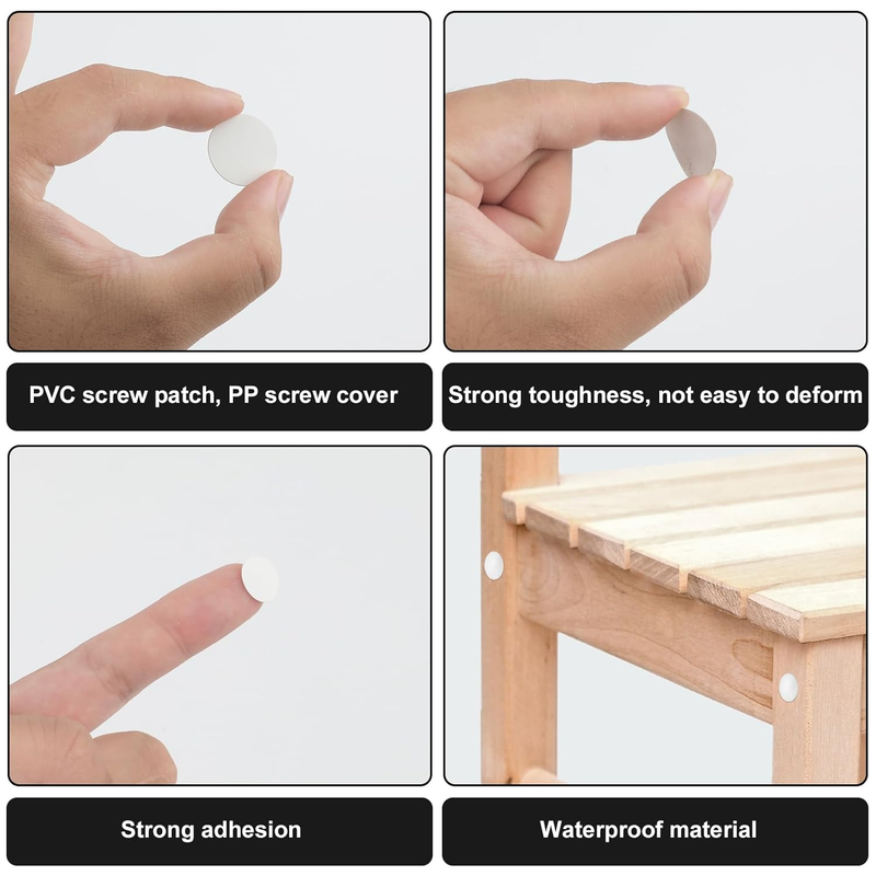 680pcs Self-Adhesive Screw Hole Stickers & Screw Covers Caps, 0.47in 0.59in 0.83