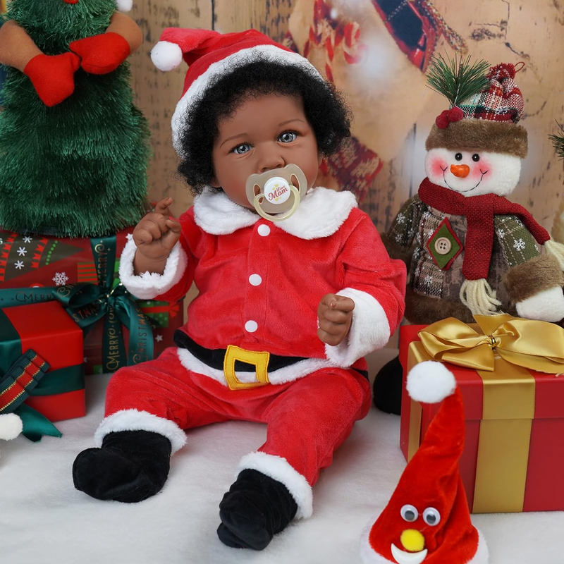 Black - 22 Inch Lifelike Soft Body Realistic-newborn Bab
