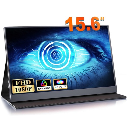 Used | 15.6" FHD Portable Monitor IPS Screen Display HDMI USB-C Travel Monitor
