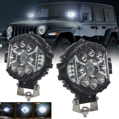 7-inch LED Work Light Pods Spot Flood Combo Fog Lamp Off-road Driving Car- Pair