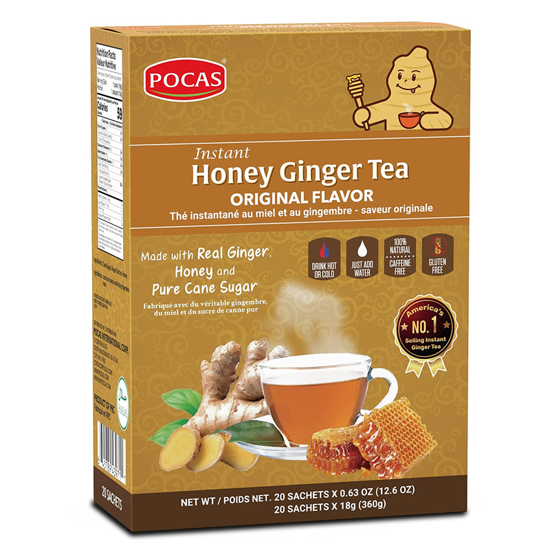 - Instant Tea Powder Packets With Ginger Honey Crystals Tea,
