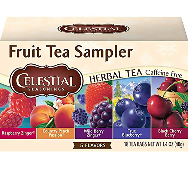 , Fruit Sampler, Caffeine Free, 18 Tea Bags - Pack Of 6