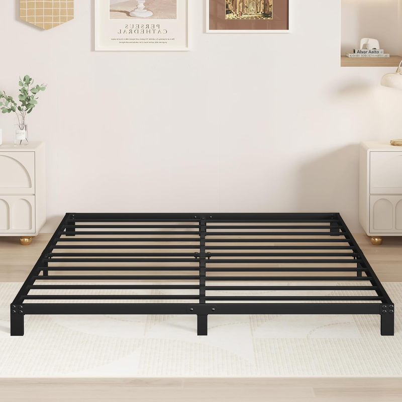 5 Inch Low Heavy Duty Platform Bed Frame No Box Spring Neede