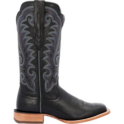Pre-owned Durango Womens Arena Pro Western Black Mulberry Leather Cowboy Boots
